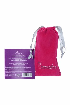Розовый мини-вибратор Eromantica PUSS с ушками - 8,5 см. 