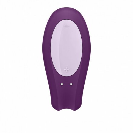 Фиолетовый вибратор для пар Double Joy с управлением через приложение 