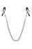 Зажимы для сосков с фиолетовой цепочкой Sweet Caress Nipple Chain