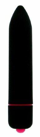 Черная вибропуля CLIMAX BULLET - 8,5 см. 