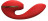 Красный вибромассажер Tina со стимулятором клитора - 17,5 см. 