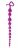 Фиолетовая анальная цепочка с ограничителем - 28 см. 