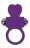 Фиолетовое эрекционное виброкольцо с сердечком 