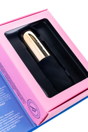 Чёрно-золотистая вибропуля Satisfyer Mini Lovely Honey 