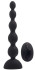 Черный анальный вибростимулятор Anal Beads L с пультом ДУ - 21,5 см. 