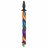 Чёрная анальная пробка с радужным хвостом Unicorn Tails Rainbow 