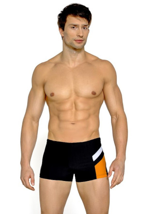 Мужские плавки-шорты с контрастными вставками сбоку 