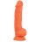 Оранжевый фаллоимитатор 7.5 Inch Silicone Dual Density Cock with Balls - 19 см. 