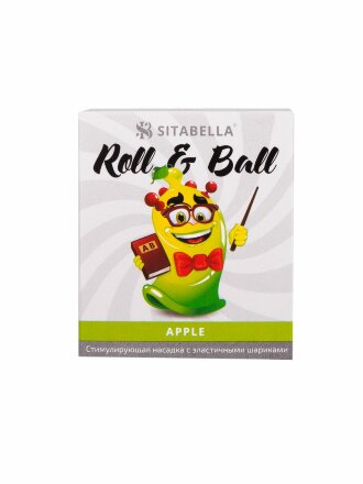 Стимулирующий презерватив-насадка Roll &amp; Ball Apple 