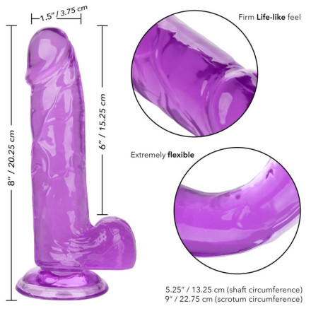 Фиолетовый фаллоимитатор Size Queen 6  - 20,25 см. 