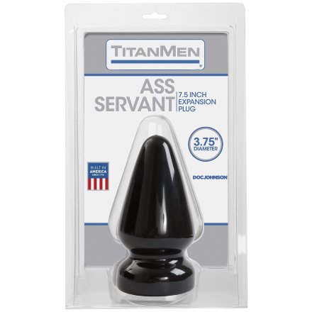 Большая анальная пробка Titanmen Tools Butt Plug 3.75&quot; Diameter Ass Servant - 19 см. 