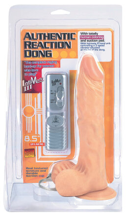 Реалистичный вибратор на присоске AUTHENTIC REACTION DONG 8,5 FLESH DONG - 21,5 см. 