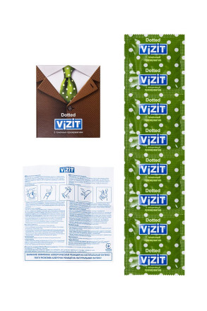 Презервативы с точечками VIZIT Dotted - 3 шт. 