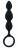 Черная анальная пробка-елочка SILICONE ANAL BEAD - 16,5 см. 