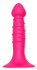 Розовая анальная пробка-фаллос SPIRAL PLUG - 13,5 см.