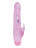 Розовый вибратор Crystal Dildo Climbing Rabbit Vibe - 22 см. 