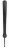 Черная гладкая классическая шлепалка с ручкой - 48 см. 
