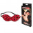 Красная маска на резиночке с леопардовыми пятнышками 