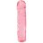 Розовый прозрачный гелевый фаллоимитатор Сristal Jellies - 20 см.