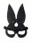 Чёрная кожаная маска с длинными ушками 