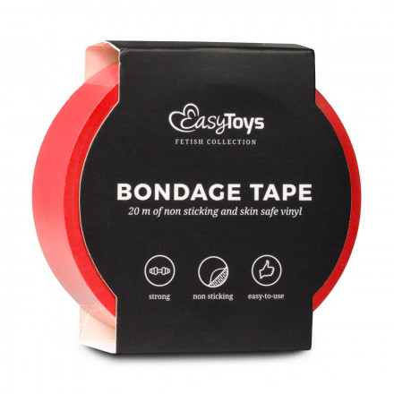 Красная лента для бондажа Easytoys Bondage Tape - 20 м. 