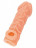 Телесная закрытая насадка с венками Cock Sleeve Size L - 17,6 см. 