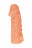 Телесная закрытая насадка с венками Cock Sleeve Size L - 17,6 см. 