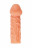 Телесная закрытая насадка с венками Cock Sleeve Size L - 17,6 см. 