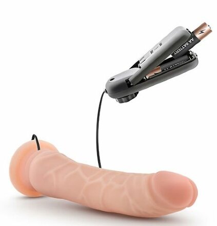 Телесный вибратор 8.5 Inch Vibrating Realistic Cock With Suction Cup - 21,6 см. 