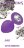 Средняя фиолетовая анальная пробка Emotions Cutie Medium с прозрачным кристаллом - 8,5 см. 