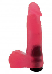 Розовая гелевая насадка для страпона - 16,5 см.