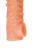 Телесная закрытая насадка с шершавой головкой Cock Sleeve Size S - 13,8 см. 