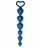 Синяя анальная цепочка Heart Ray - 17,5 см. 