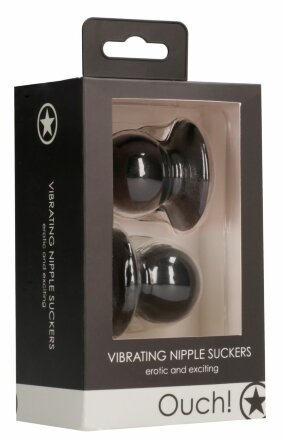 Черные накладки-присоски на соски с вибрацией Vibrating Nipple Suckers 