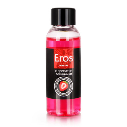 Массажное масло Eros fantasy с ароматом земляники - 50 мл. 