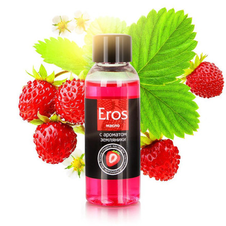 Массажное масло Eros fantasy с ароматом земляники - 50 мл. 