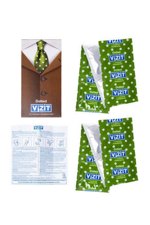 Презервативы с точечками VIZIT Dotted - 12 шт. 