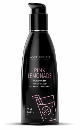 Лубрикант с ароматом розового лимонада WICKED AQUA Pink Lemonade - 60 мл. 