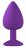 Большая фиолетовая анальная пробка Emotions Cutie Large с прозрачным кристаллом - 10 см. 