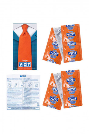 Презервативы VIZIT Large увеличенного размера - 12 шт. 