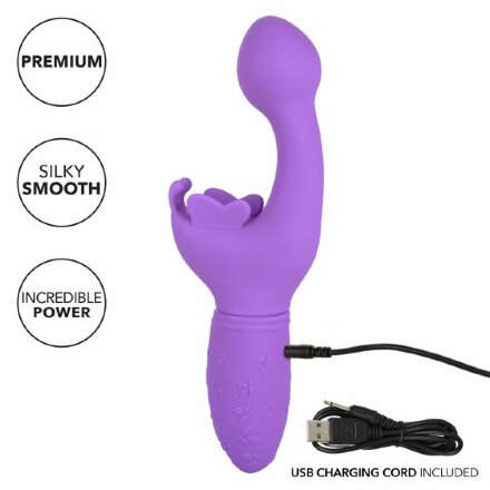 Фиолетовый вибратор-кролик Rechargeable Butterfly Kiss 