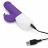 Фиолетовый вибратор-кролик с возвратно-поступательными движениями головки - 24 см. 