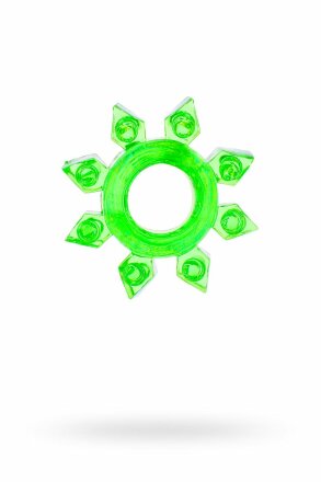 Зеленое эрекционное кольцо-звезда 