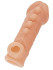 Телесная закрытая насадка с шишечками Cock Sleeve Size L - 17,6 см.