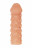 Телесная закрытая насадка с пучками шишечек Cock Sleeve Size S - 13,8 см. 