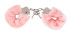 Розовые меховые наручники Love Cuffs Rose
