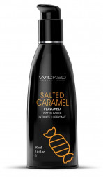 Лубрикант с ароматом соленой карамели Wicked Aqua Salted Caramel - 60 мл.