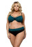 Стильный купальник plus size с декоративными бретелями и леопардовым принтом