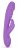Фиолетовый вибромассажер-кролик с 10 режимами вибрации - 24 см. 