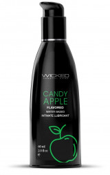 Лубрикант с ароматом сахарного яблока Wicked Aqua Candy Apple - 60 мл.